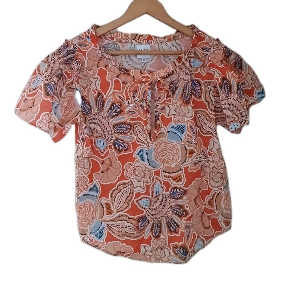 MISA Los Angeles Suparna Floral Top Blouse
